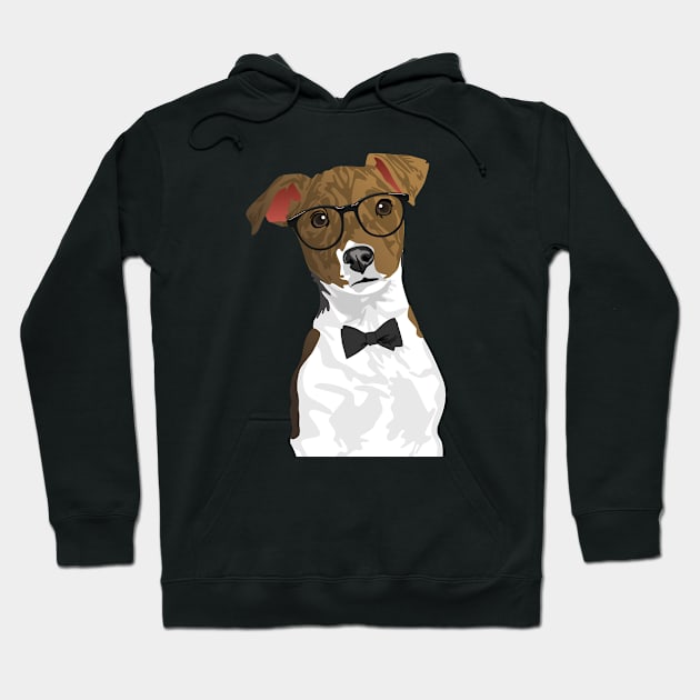 Hipster Russell Terrier Dog T-Shirt Hoodie by riin92